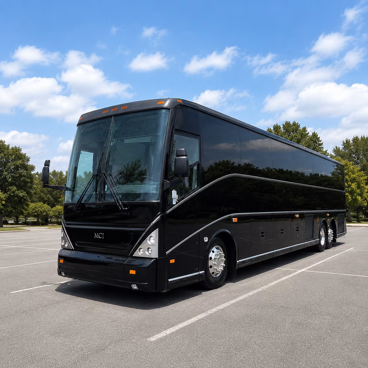 charter buses for atlanta trade show attendees traveling from johns creek