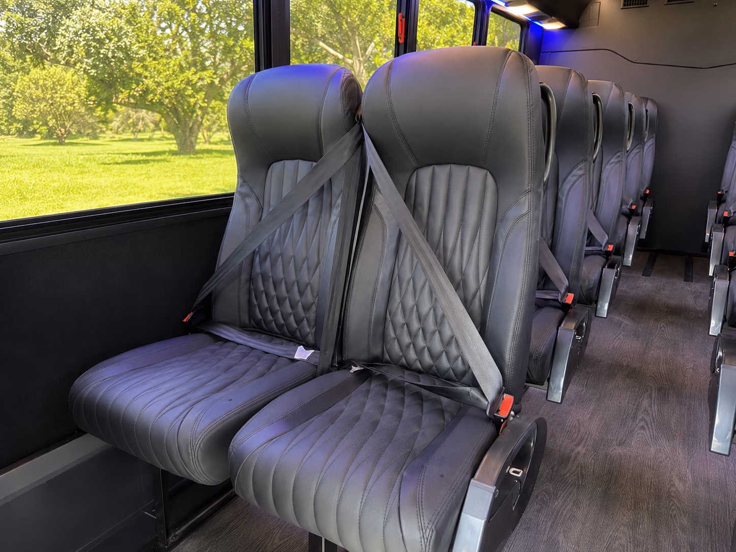 johns creek 18 passenger minibus inside