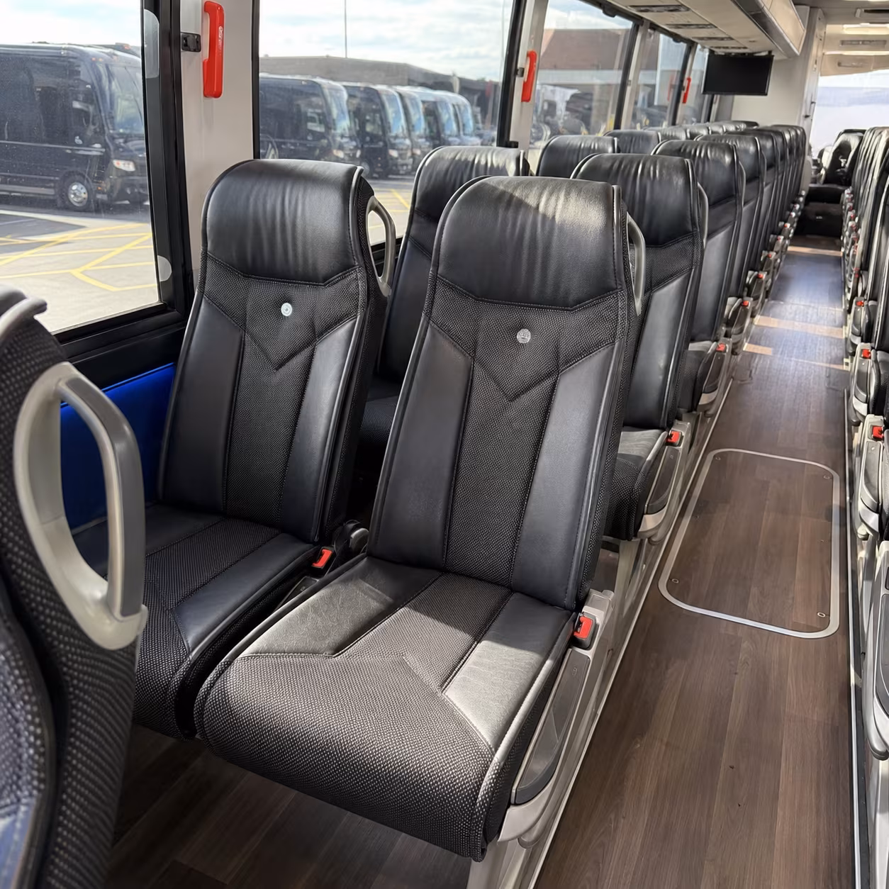johns creek 40 passenger charter bus interior