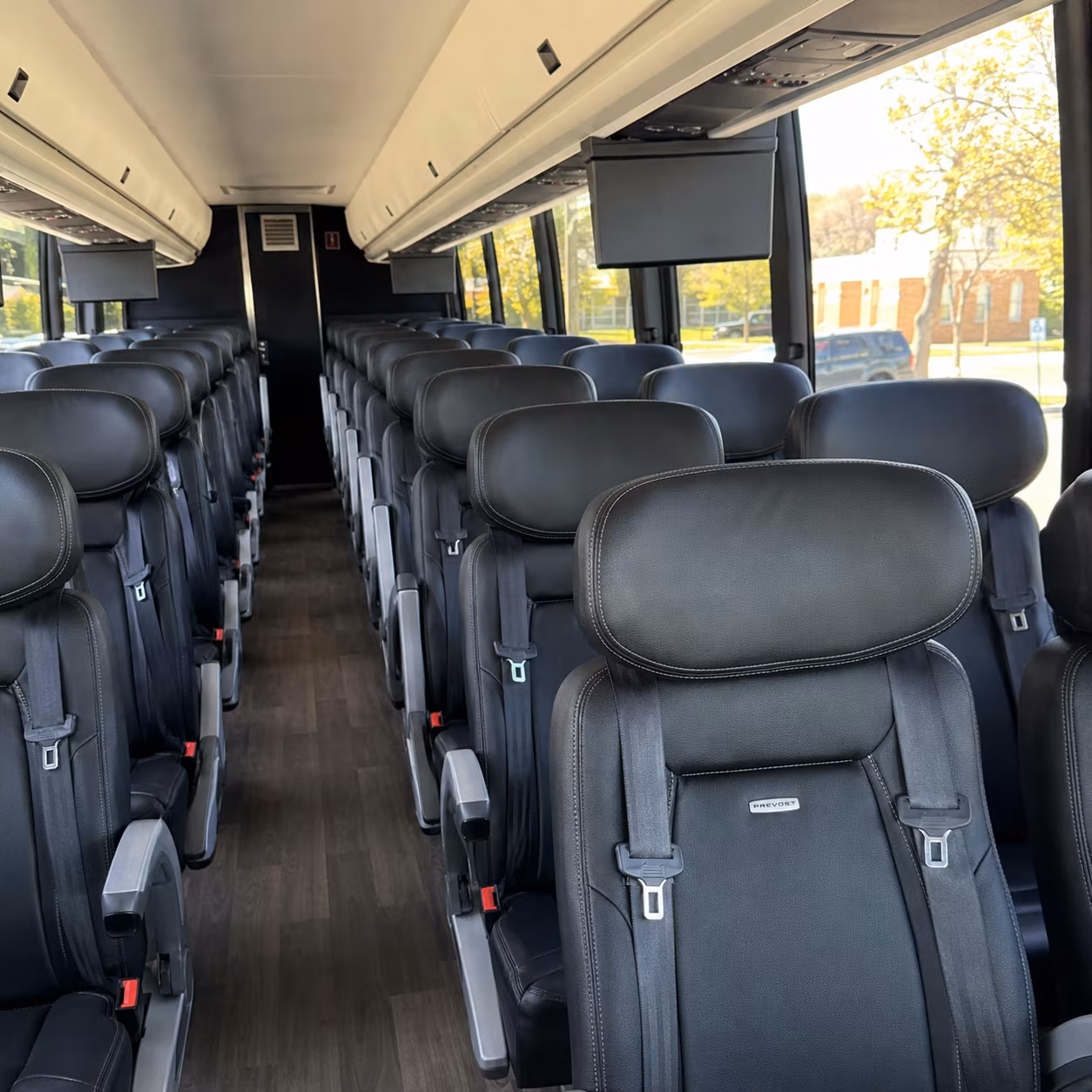 johns creek 45 passenger charter bus inside