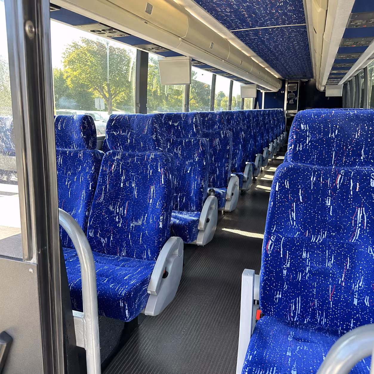 johns creek 50 passenger charter bus inside