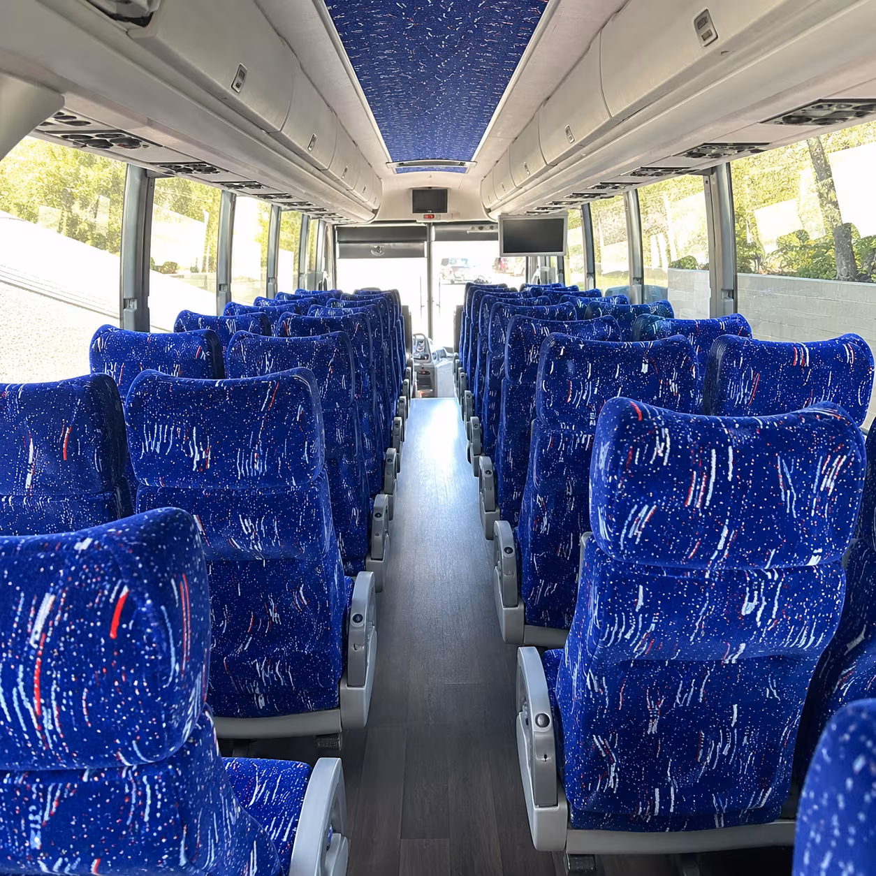 johns creek 50 passenger charter bus interior