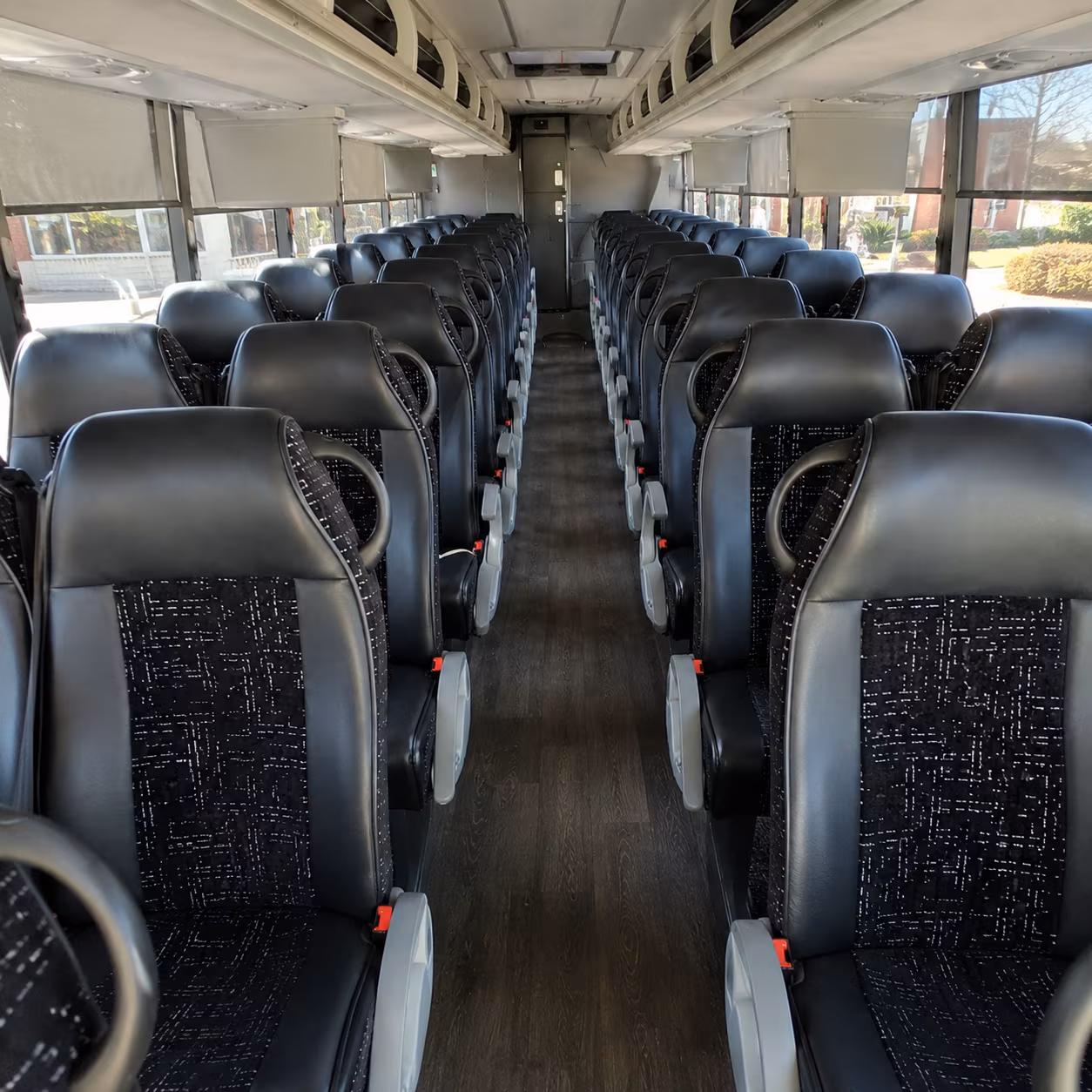 johns creek 54 passenger charter bus inside